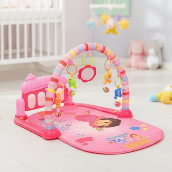 2in1 Baby Kick and Play Piano Gym Mat & Fitness Rack (1 Set)