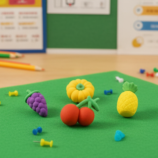 3D Mix Design Fancy & Stylish Colorful Erasers – Cute Novelty Eraser Set for Kids & School Prize (1 Set)