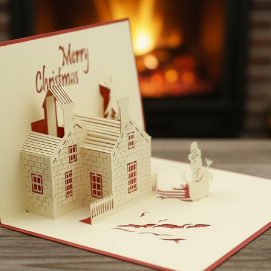 3D Paper Wish Card – High Quality Greeting Card for Birthday, Valentine, Love, Christmas & More (1 Pc)