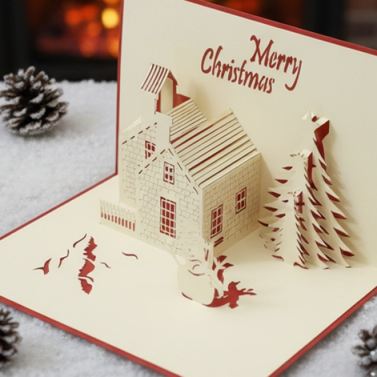 3D Paper Wish Card – High Quality Greeting Card for Birthday, Valentine, Love, Christmas & More (1 Pc)