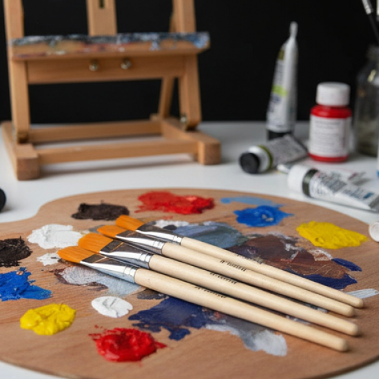 Artistic Flat Painting Brush - Set of 12