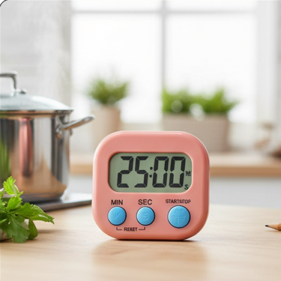Digital Kitchen Timer Clear Big Digits 0-99 Min for Cooking Office Clock