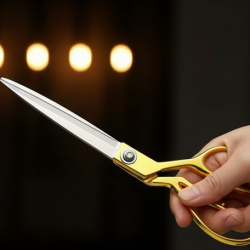 Gold Plated Professional Cloth Cutting Scissor