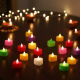 Heart Shape Battery Operated Tea Light LED Candles, for Decoration Use, Diwali (24 Pc Set)