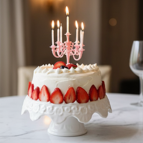 Luxury Birthday Candle Set | Elegant Cake Toppers & Holders for Parties and Proposals, Diwali