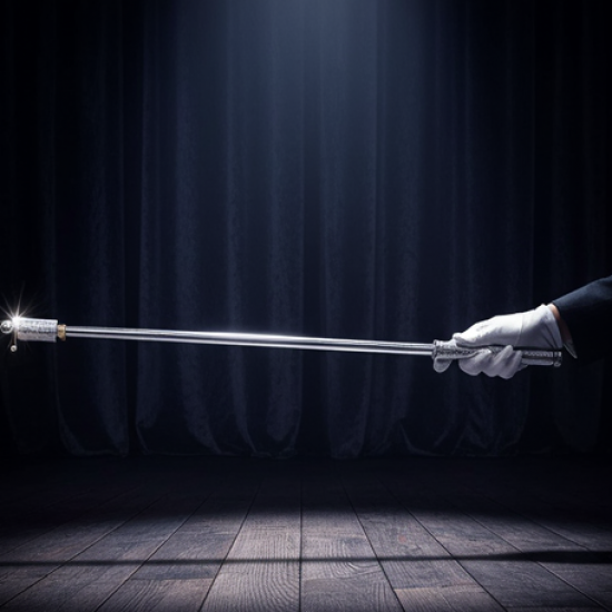 Magic Toy Metal High Elasticity Steel Silver Appearing Cane Magic Toy Magic Steel