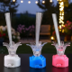 Multi-Color LED Fiber Optic Flower Night Lamps (Mix Color / 3 Pc)