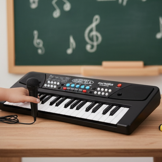 Piano Musical Keyboard With Mic 37 Music Key Keyboard For Kids Toy