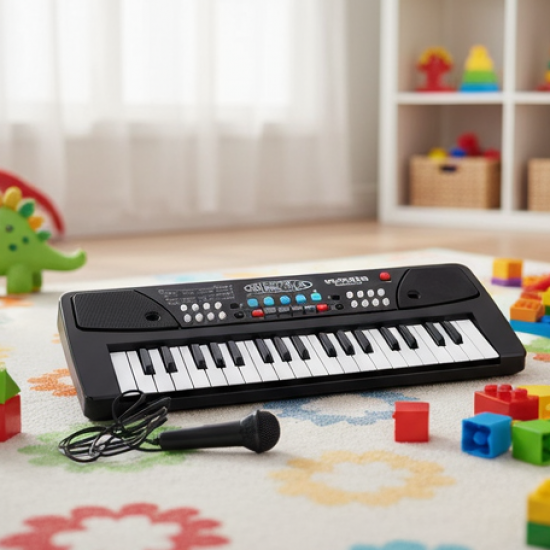 Piano Musical Keyboard With Mic 37 Music Key Keyboard For Kids Toy