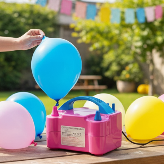 Portable Dual Nozzle Electric Balloon Blower Pump Inflator