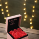 Preserved Eternal Rose Flower Gift Box Drawer with I Love You & Artificial 9 Pcs Rose (1 Set)