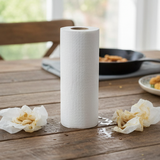 Printed Kitchen Tissue Roll for Cleaning (30 Sheets, Oil-Absorbing)