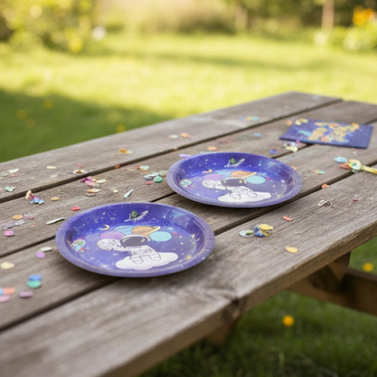 Round Plates Disposable Paper Plates  Happy Birthday, Gift (10 Pcs Set / Mix Design)