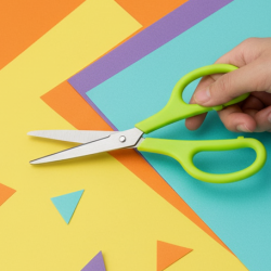 Stainless Steel Double Grip Scissors (1 Pc): Comfort Grip Handle, Multipurpose