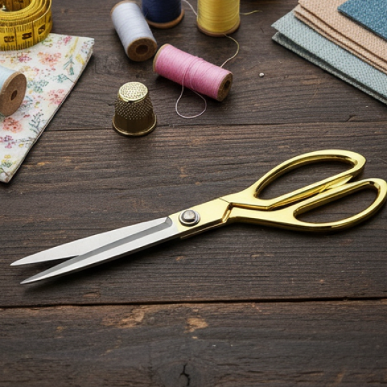 Stainless Steel Tailoring Scissor Sharp Cloth Cutting for Professionals (8.5inch) (Golden)