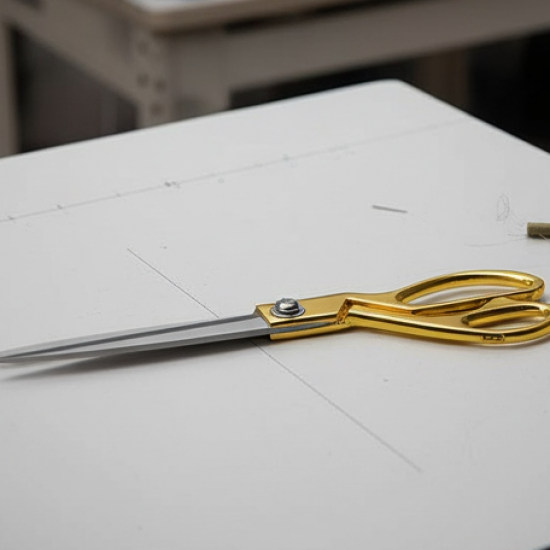 Stainless Steel Tailoring Scissor Sharp Cloth Cutting for Professionals (9.5inch) (Golden)