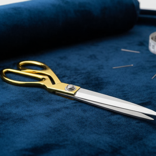 Stainless Steel Tailoring Scissor Sharp Cloth Cutting for Professionals (9.5inch) (Golden)