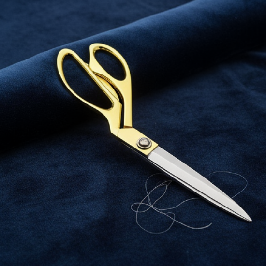Stainless Steel Tailoring Scissor Sharp Cloth Cutting for Professionals (8.5inch) (Golden)