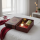 Valentine’s Day Special Gift Box - Heart-Shaped Light, Chocolate Box & Golden Flower