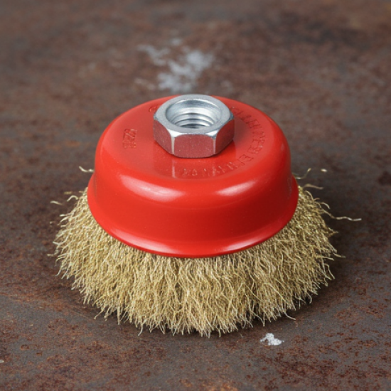 Wire Wheel Cup Brush (Gold)