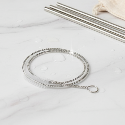 Stainless Steel Straw Cleaning Brush Drinking Pipe (20 Cm / 1 Pc)
