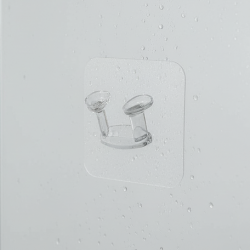 Transparent Self-Adhesive Wall Hook – Drill-Free, Waterproof & Oil-Proof for Toothbrush, Socket (1 Pc)