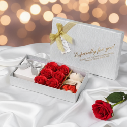 Valentine Day Gift Set Scented Rose Flowers Pack with Teddy